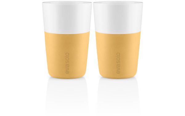 Eva Solo Latte Macchiato Becher 360 ml, 2 Stück, Gelb/Weiss