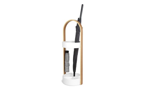 Umbra Schirmständer Hub Weiss/Natur – Bild 2