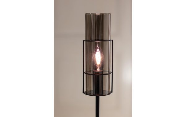 Markslöjd Tischleuchte Tubo 1L, E14, 50 cm, Schwarz/Smoke – Bild 3