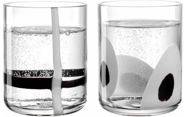 Leonardo Trinkbecher Banda Nera 300 ml, 2 Stück, Schwarz/Transparent – Bild 2